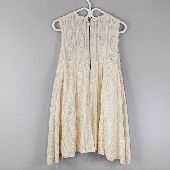 Free People White Antique Lace Babydoll Mini Dress - Picture 5 of 7